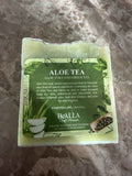 BeAlla Aloe Tea soap bar on a marbled surface